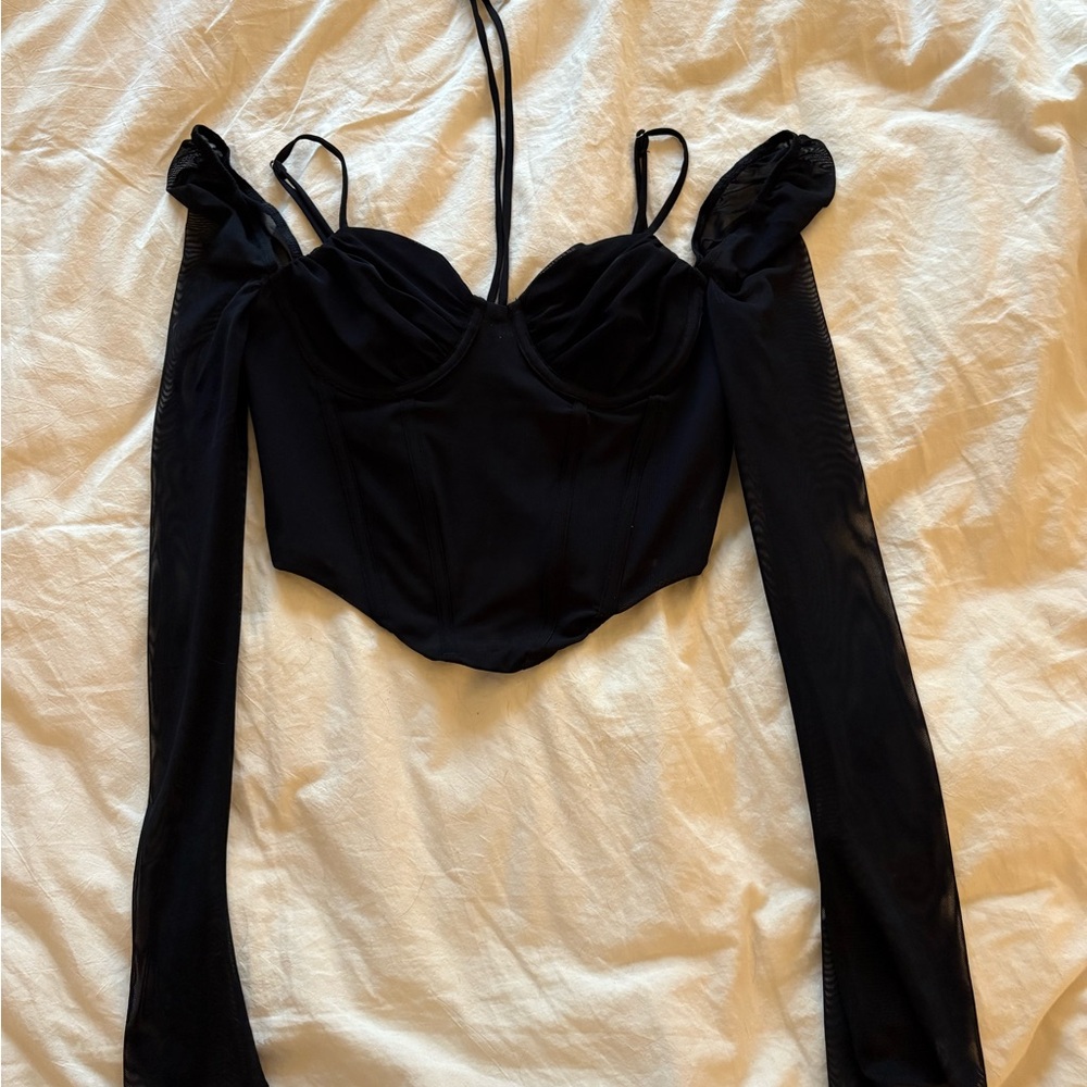Elegant Black Women's Crop Top